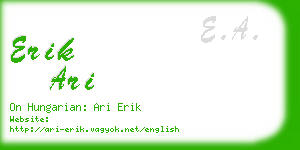 erik ari business card